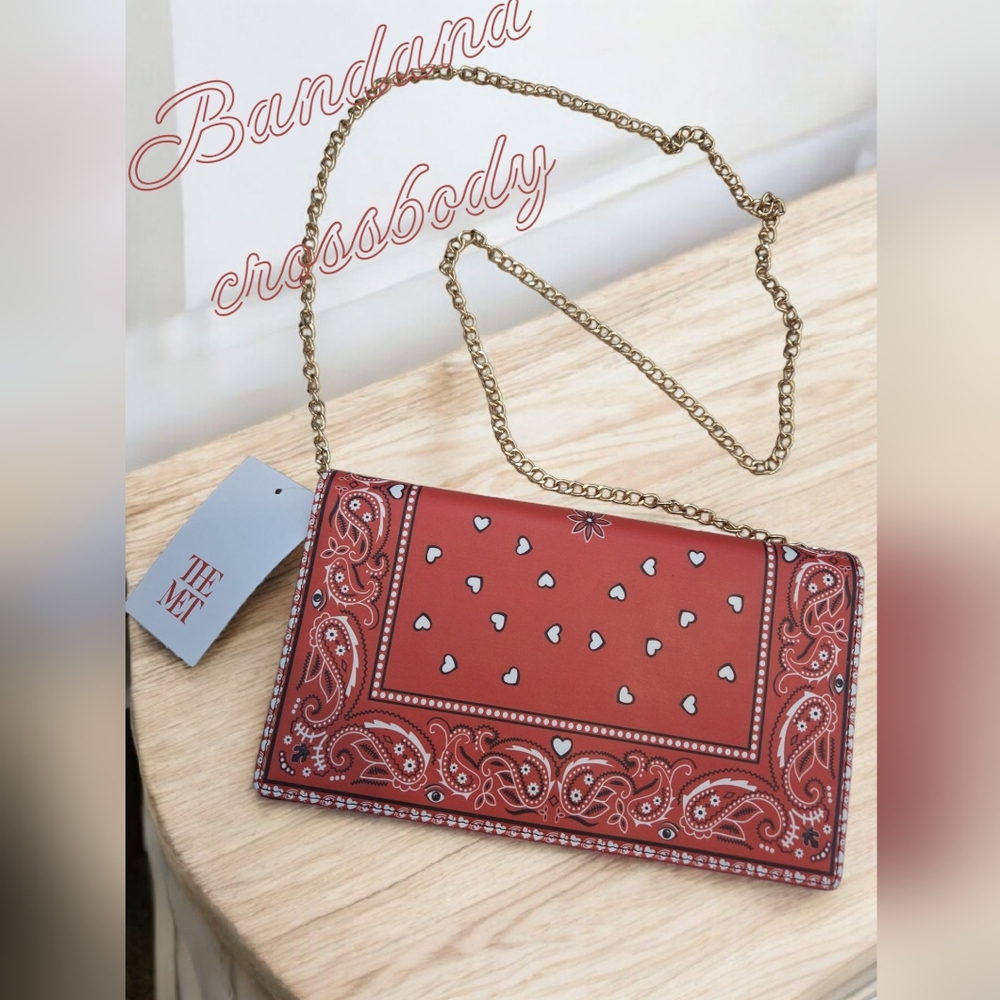 Metropolitan Museum of Art NY Camp Bandana Crossbody bag purse new rare